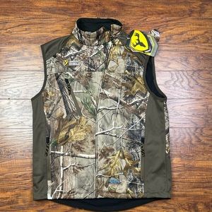 scent shield wind blocker full zip camo vest Medium Camouflage